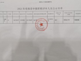 员工职称评审公示